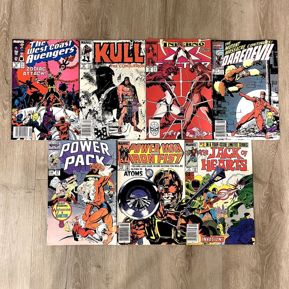Marvel Comics Lot of 7 West Coast Avengers X-Factor Inferno Daredevil Power PacK
